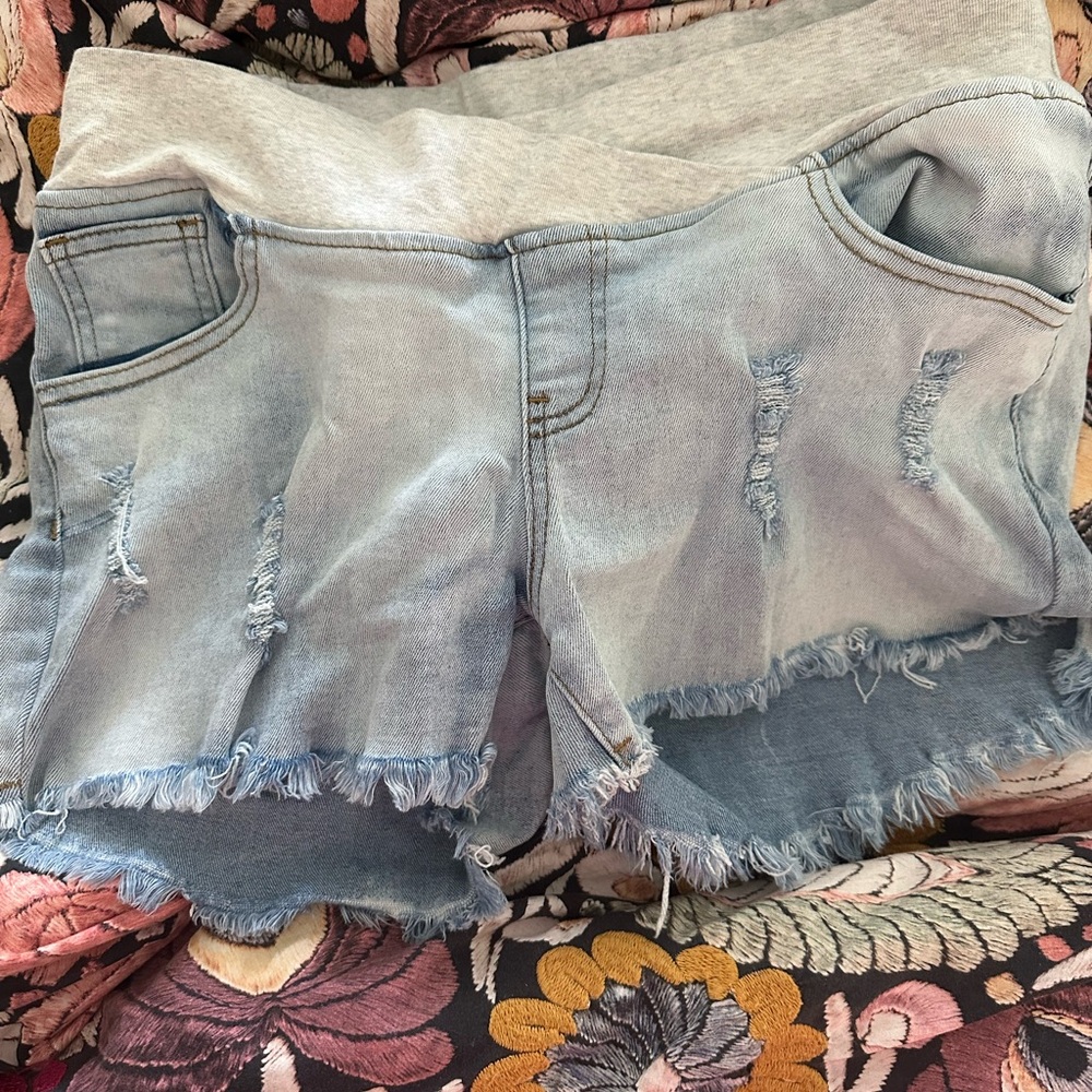 Denim Maternity/ Postpartum Shorts